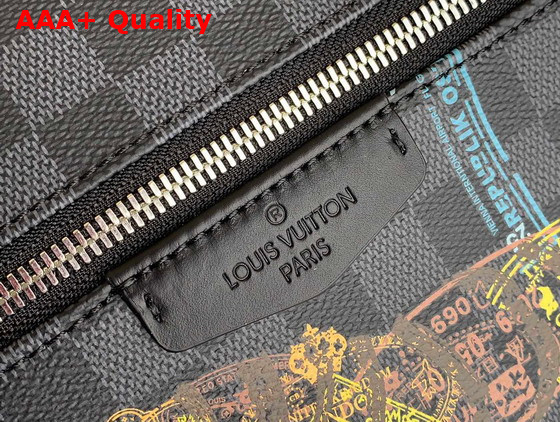 Louis Vuitton Discovery Backpack Damier Graphite Canvas with the Pastel Tones of the Giraffe Elephant and Tiger N45275 Replica