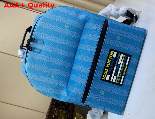 Louis Vuitton Discovery Backpack Gradient Blues of Damier Stripes Canvas M59913 Replica