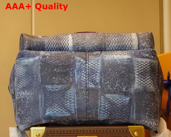 Louis Vuitton Discovery Backpack Ocean Blue Damier Salt Canvas N50060 Replica