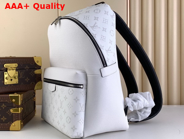 Louis Vuitton Discovery Backpack Optic White Monogram Coated Canvas and Taiga Cowhide Leather M30953 Replica