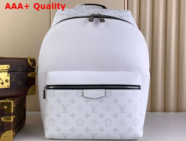 Louis Vuitton Discovery Backpack Optic White Monogram Coated Canvas and Taiga Cowhide Leather M30953 Replica