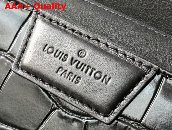 Louis Vuitton Discovery Backpack PM Black Calf Leather and Crocodile Porosus Leather N94122 Replica