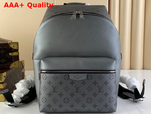 Louis Vuitton Discovery Backpack PM Gunmetal Gray Monogram Coated Canvas and Taiga Cowhide Leather M30835 Replica