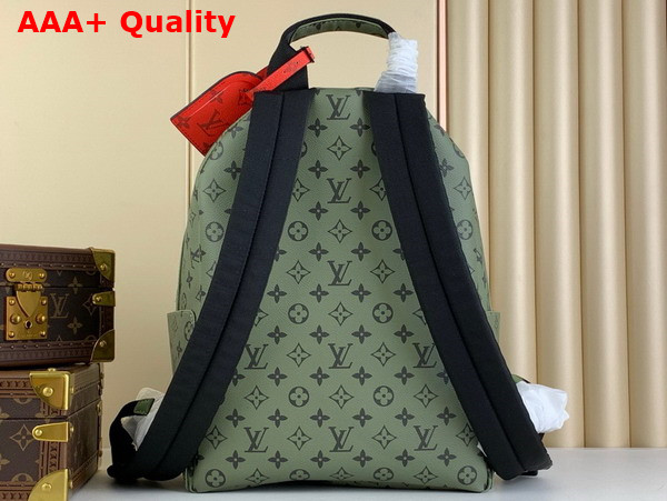 Louis Vuitton Discovery Backpack PM Khaki Green and Vermillion Red Monogram Coated Canvas M46802 Replica