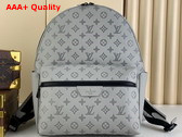 Louis Vuitton Discovery Backpack in Anthracite Gray Calf Leather with an Embossed Monogram Pattern M46557 Replica