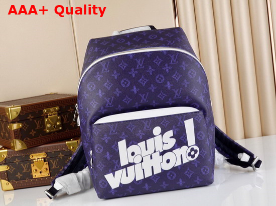 Louis Vuitton Discovery Backpack in Blue Vintage Monogram Canvas M45879 Replica