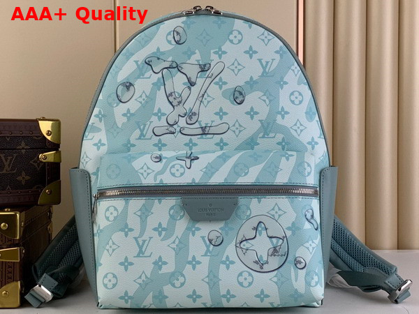 Louis Vuitton Discovery Backpack in Crystal Blue Monogram Aquagarden Coated Canvas M22519 Replica