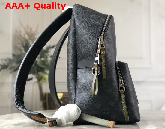 Louis Vuitton Discovery Backpack in Monogram Eclipse Canvas with an Embossed Leather Patch M45218 Replica