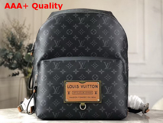 Louis Vuitton Discovery Backpack in Monogram Eclipse Canvas with an Embossed Leather Patch M45218 Replica