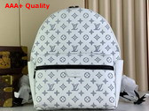 Louis Vuitton Discovery Backpack in White Monogram Shadow Calf Leather Replica