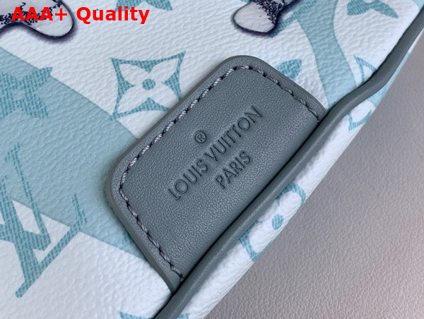 Louis Vuitton Discovery Bumbag in Crystal Blue Monogram Aquagarden Coated Canvas Replica