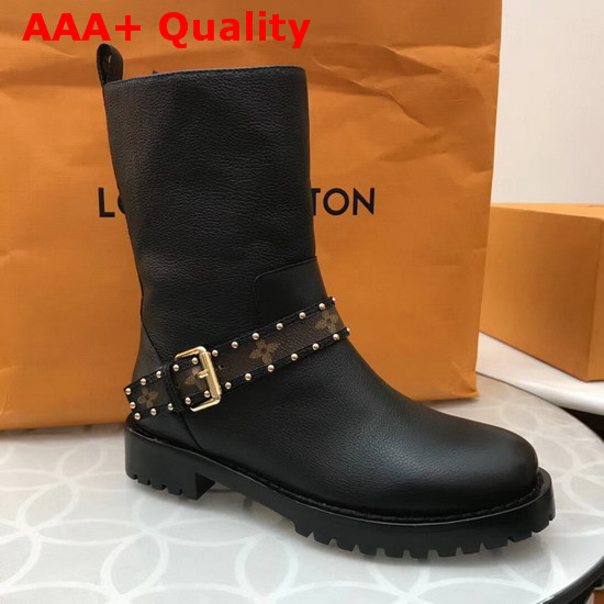 Louis Vuitton Discovery Flat Short Boot in Black Replica