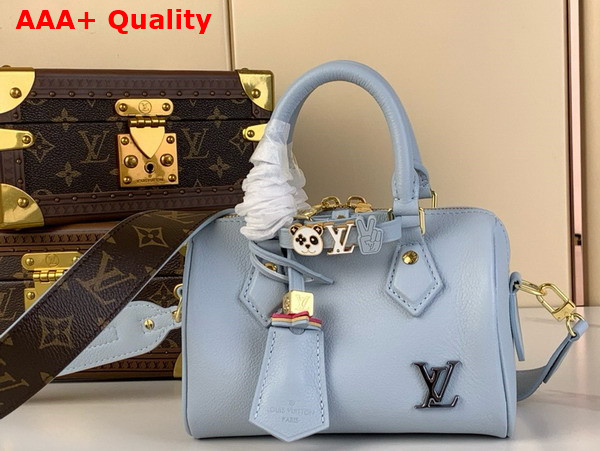 Louis Vuitton Diy Speedy 18 Bag in Olympe Blue Calfskin Leather M24604 Replica