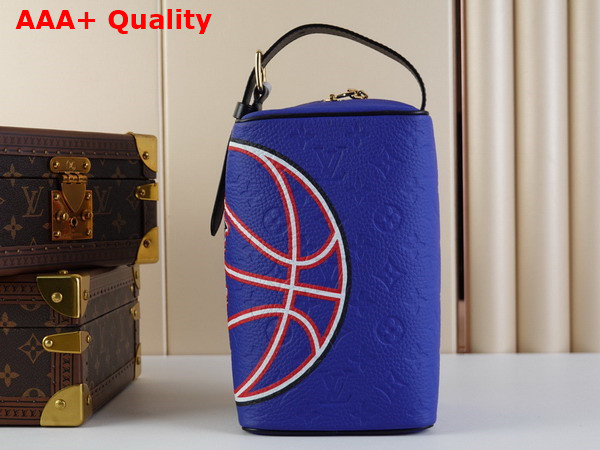 Louis Vuitton Dopp Kit Bag Blue Embossed Taurillon Leather Part of Louis Vuitton NBA Collaboration M21106 Replica