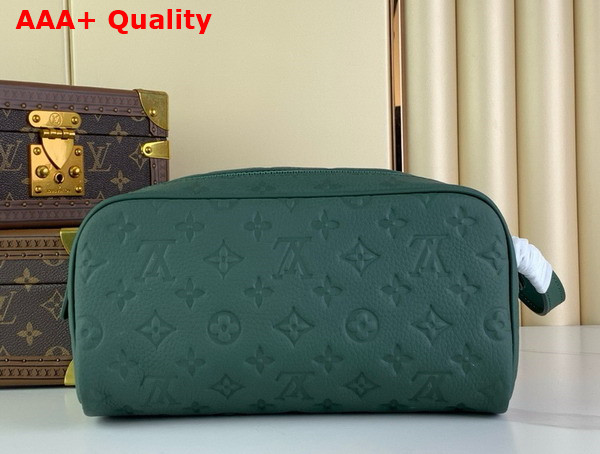 Louis Vuitton Dopp Kit Forest Green Taurillon Monogram Embossed Cowhide Leather M24442 Replica