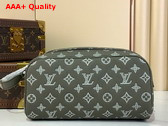 Louis Vuitton Dopp Kit Khaki Monogram Shadow Calf Leather M12651 Replica