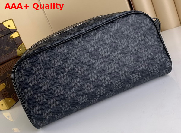 Louis Vuitton Dopp Kit Toilet Pouch Damier Graphite Canvas M40127 Replica