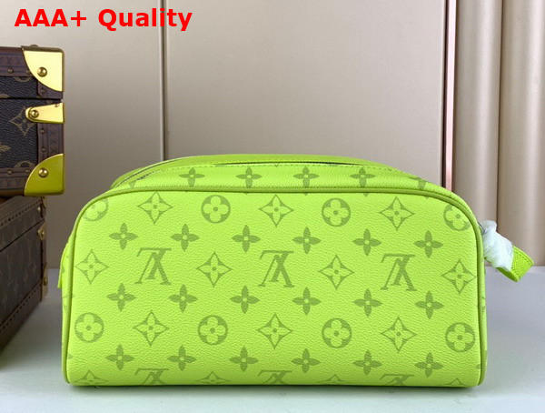 Louis Vuitton Dopp Kit Toilet Pouch in Neon Yellow Monogram Coated Canvas and Taiga Cowhide Leather M10144 Replica