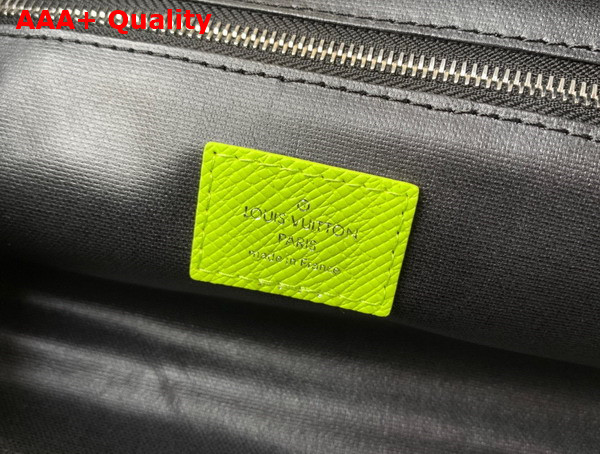 Louis Vuitton Dopp Kit Toilet Pouch in Neon Yellow Monogram Coated Canvas and Taiga Cowhide Leather M10144 Replica