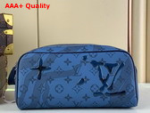 Louis Vuitton Dopp Kit Toiletry Bag in Abyss Blue Monogram Aquagarden Coated Canvas Replica