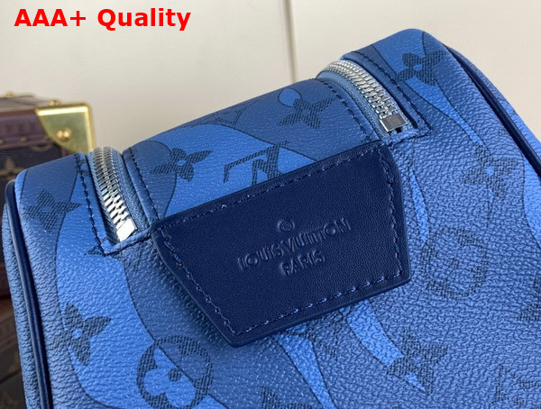 Louis Vuitton Dopp Kit Toiletry Bag in Abyss Blue Monogram Aquagarden Coated Canvas Replica