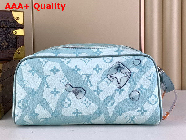 Louis Vuitton Dopp Kit Toiletry Bag in Crystal Blue Monogram Aquagarden Coated Canvas M82337 Replica