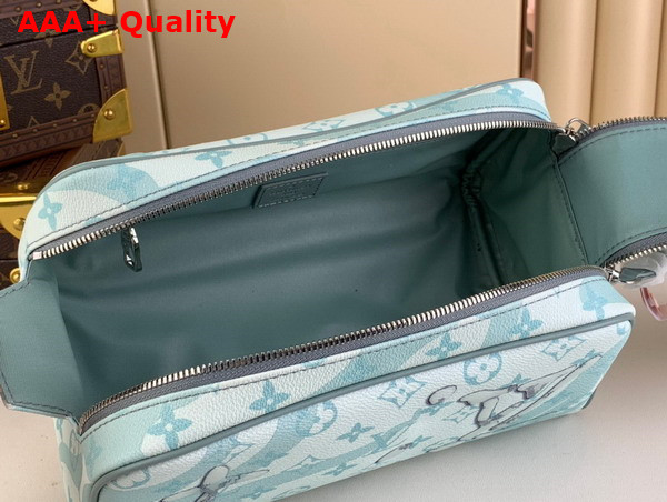 Louis Vuitton Dopp Kit Toiletry Bag in Crystal Blue Monogram Aquagarden Coated Canvas M82337 Replica