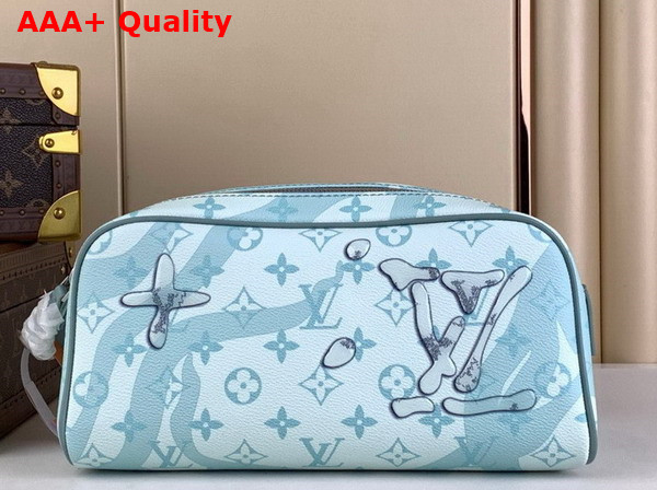 Louis Vuitton Dopp Kit Toiletry Bag in Crystal Blue Monogram Aquagarden Coated Canvas M82337 Replica