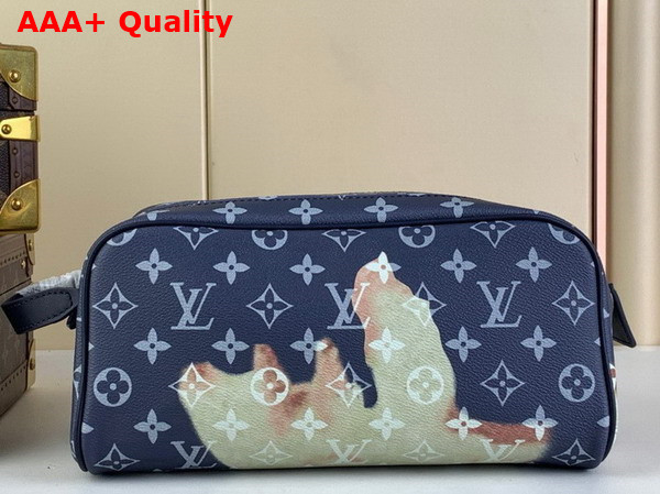 Louis Vuitton Dopp Kit Toiletry Bag in Monogram Tapestry Canvas Replica