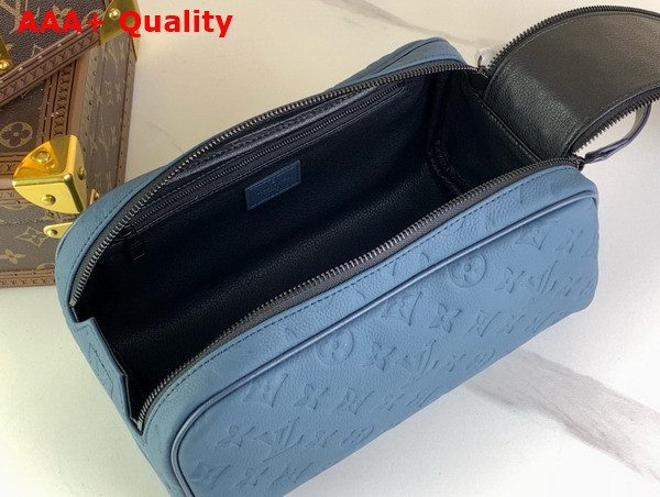 Louis Vuitton Dopp Kit in Blue Taurillon Monogram Leather Replica