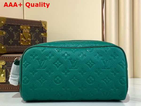 Louis Vuitton Dopp Kit in Borneo Green Taurillon Monogram Embossed Cowhide Leather M12863 Replica