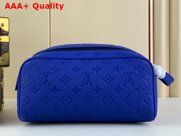 Louis Vuitton Dopp Kit in Electric Blue Taurillon Monogram Leather Replica