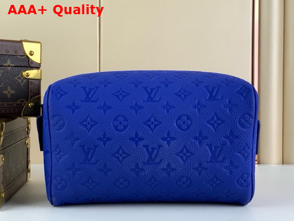 Louis Vuitton Dopp Kit in Electric Blue Taurillon Monogram Leather Replica