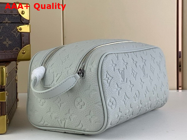 Louis Vuitton Dopp Kit in Light Grey Taurillon Monogram Leather Replica