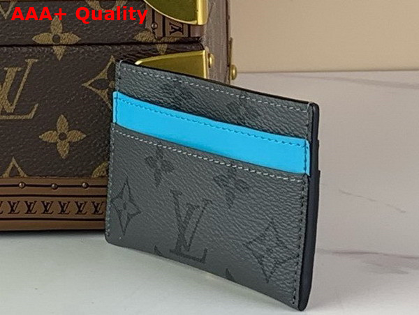 Louis Vuitton Double Card Holder in Monogram Eclipse Reverse Canvas M11471 Replica