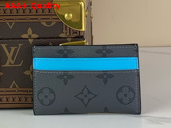 Louis Vuitton Double Card Holder in Monogram Eclipse Reverse Canvas M11471 Replica