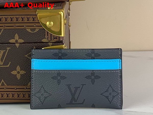 Louis Vuitton Double Card Holder in Monogram Eclipse Reverse Canvas M11471 Replica