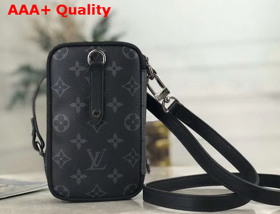 Louis Vuitton Double Phone Pouch Monogram Eclipse Canvas and Monogram Eclipse Reverse Coated Canvas M69534 Replica