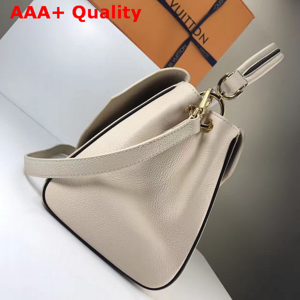 Louis Vuitton Double V Beige Small Grained Calf Leather and Monogram Canvas Flap M54438 Replica