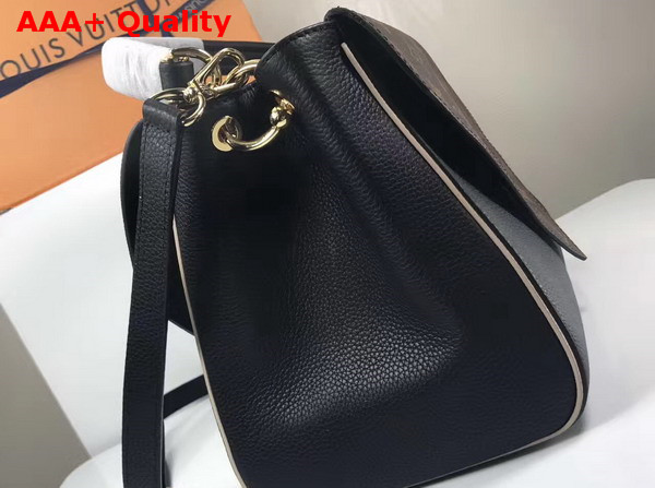 Louis Vuitton Double V Black Small Grained Calf Leather and Monogram Canvas Flap M54439 Replica