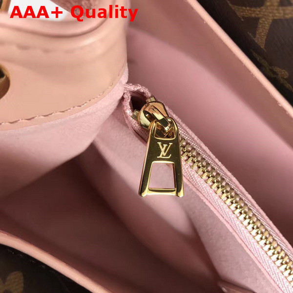 Louis Vuitton Double V Pink Small Grained Calf Leather and Monogram Canvas Flap M54440 Replica