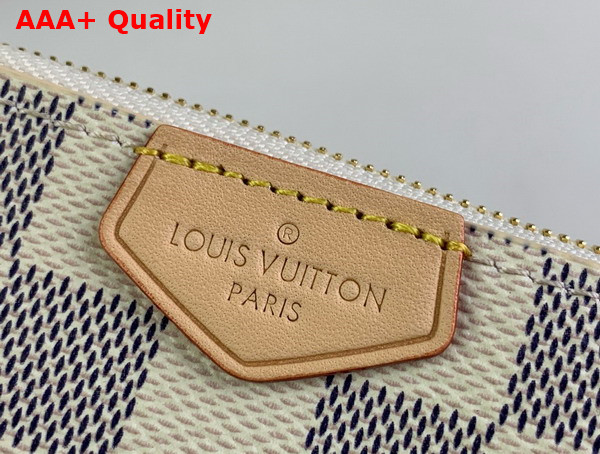 Louis Vuitton Double Zip Pochette in Damier Azur Canvas N60460 Replica