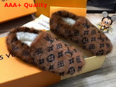 Louis Vuitton Dreamy Flat Loafer Natural Mink Fur 1A5T0H Replica