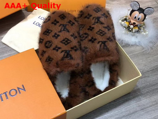 Louis Vuitton Dreamy Flat Loafer Natural Mink Fur 1A5T0H Replica