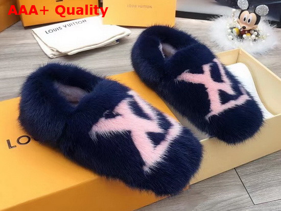 Louis Vuitton Dreamy Slippers Marine Mink Fur 1A4MD0 Replica