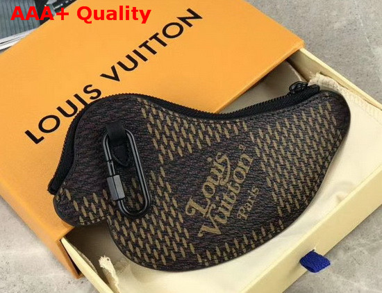 Louis Vuitton Duck Coin Card Holder Giant Damier Ebene Coated Canvas N60388 Replica