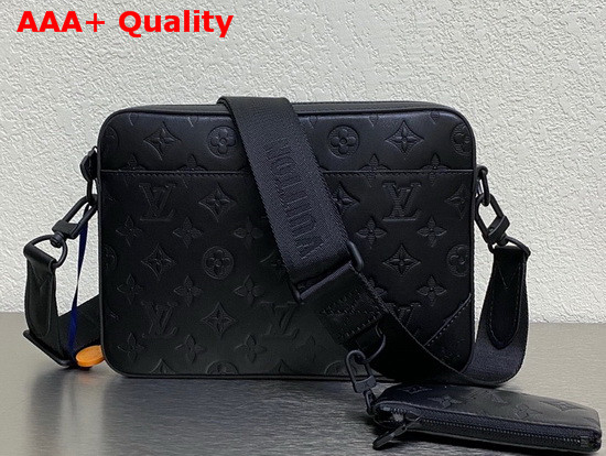 Louis Vuitton Duo Messenger Bag in Black Monogram Shadow Leather M69827 Replica