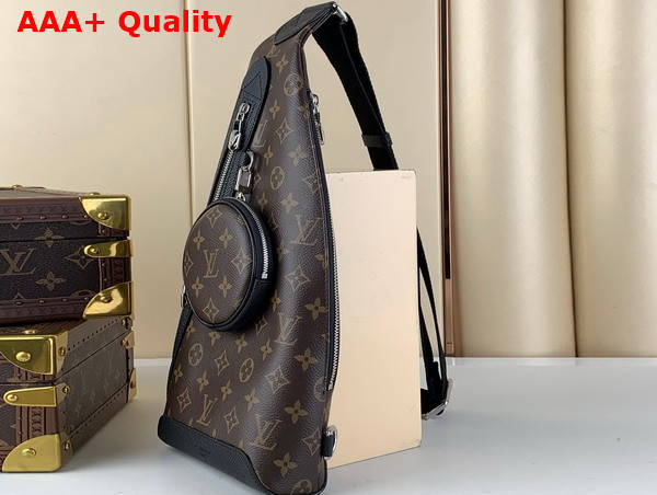 Louis Vuitton Duo Sling Bag in Monogram Coated Canvas Replica