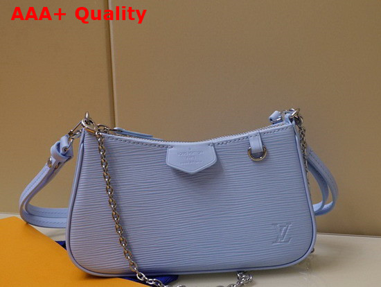 Louis Vuitton Easy Pouch On Strap Bleu Celeste Epi Embossed Supple Grained Cowhide Leather M80480 Replica