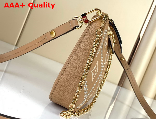 Louis Vuitton Easy Pouch On Strap Monogram Empreinte Arizona Beige Creme Beige M81137 Replica